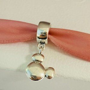PANDORA - Disney, Solid Mickey Icon Dangle Charm Pendant